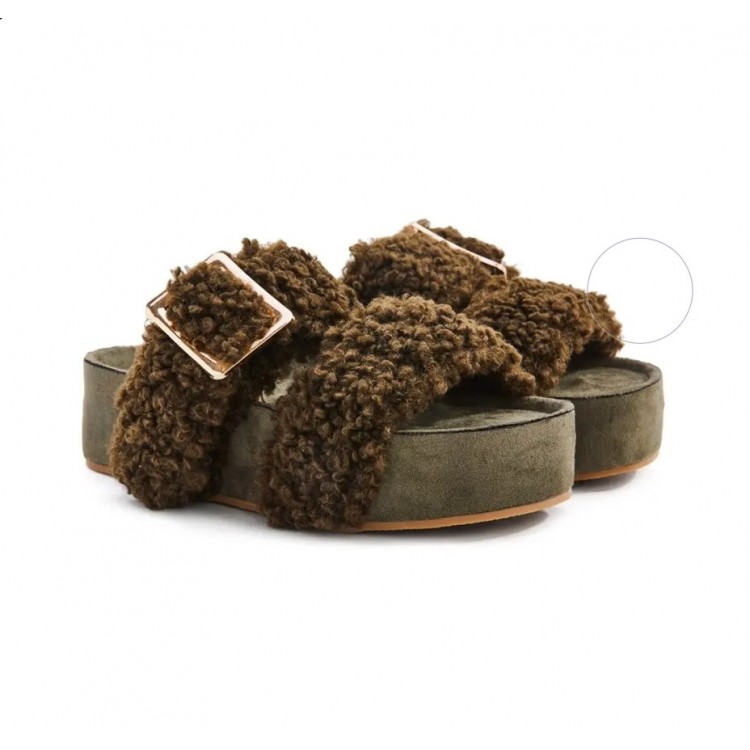 Ciabatta Platform Verde Emanuela Biffoli