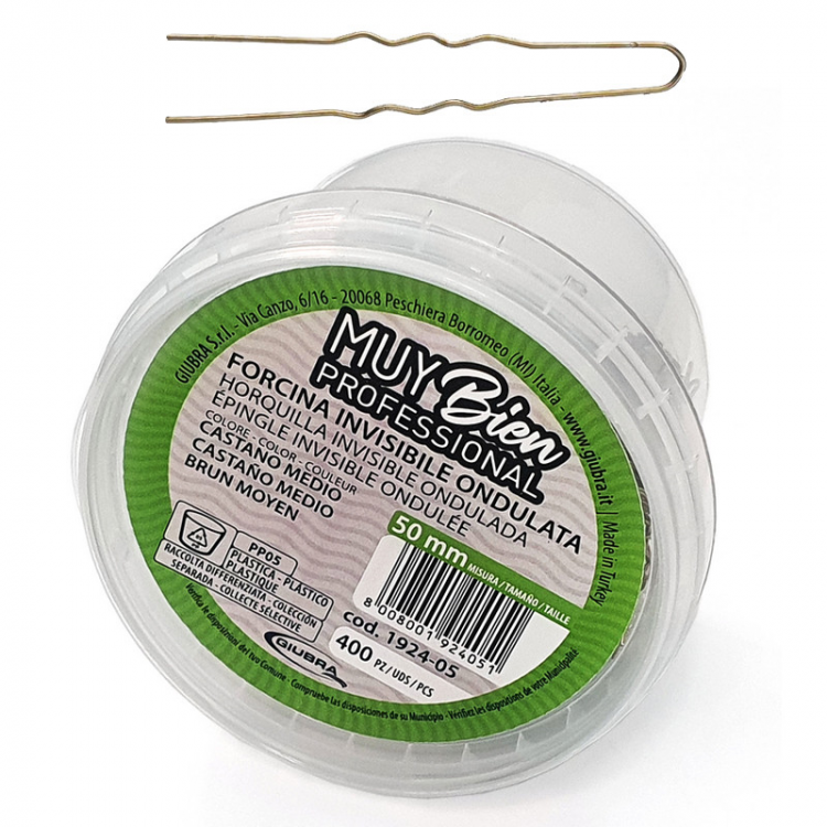 Forcina Invisibile Ondulata Corta 50mm Da 400pz Giubra